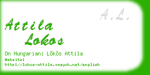 attila lokos business card