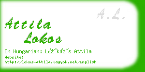 attila lokos business card